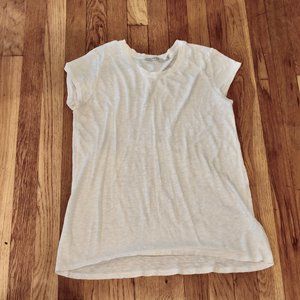 Athleta White T-shirt in Burnout Fabric Size XS